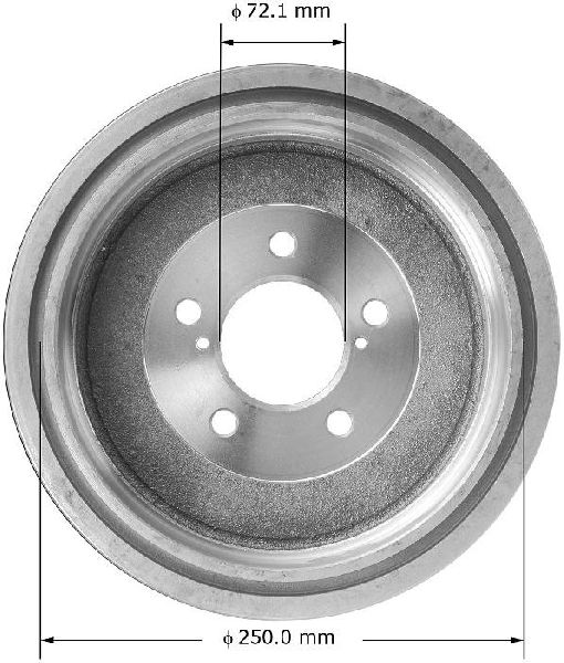 2001-2003 Dodge Caravan Brake Drum - Rear (Bendix)