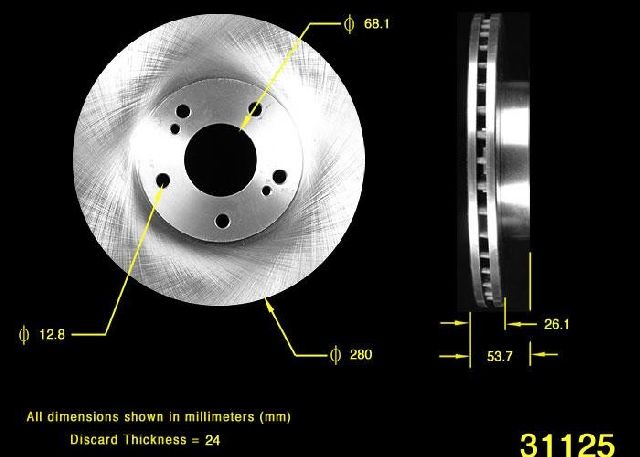 1990 Nissan 300ZX Disc Brake Rotor - Front (Bendix)