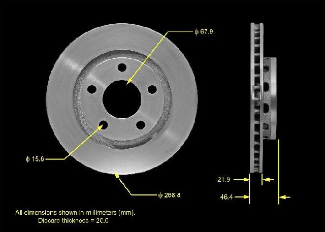 2000-2003 Audi A8 Quattro Disc Brake Rotor - Rear (Bendix)