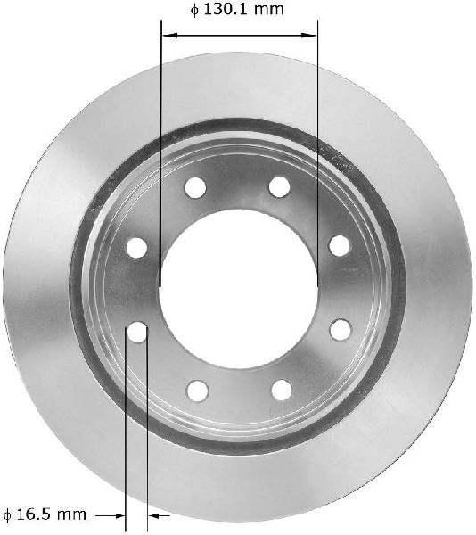2011-2019 Chevrolet Silverado 3500 HD Disc Brake Rotor - Rear (Bendix)