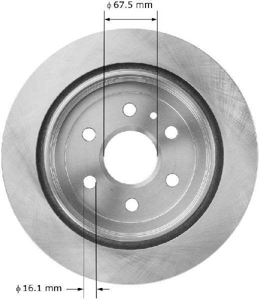 2010-2016 Cadillac SRX Disc Brake Rotor - Rear (Bendix)
