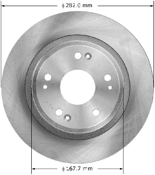 2009-2014 Acura TSX Disc Brake Rotor - Rear (Bendix)