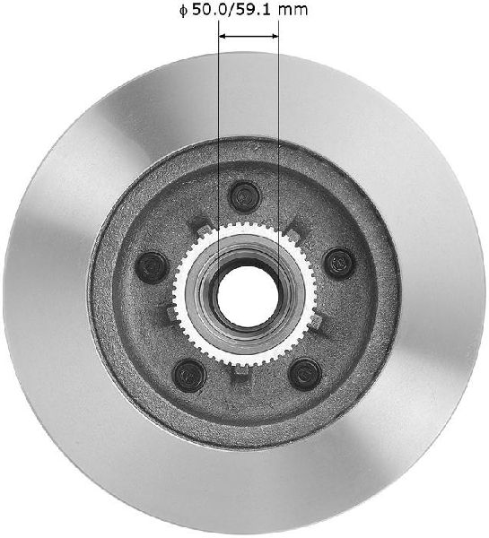 1990-2002 Chevrolet Astro Disc Brake Rotor and Hub Assembly - Front (Bendix)