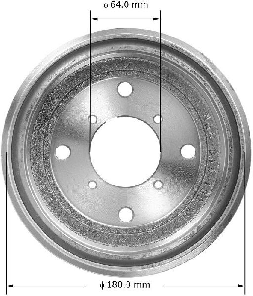 1995-2001 Suzuki Swift Brake Drum - Rear (Bendix)