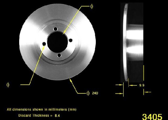 1968-1976 BMW 2002 Disc Brake Rotor - Front (Bendix)