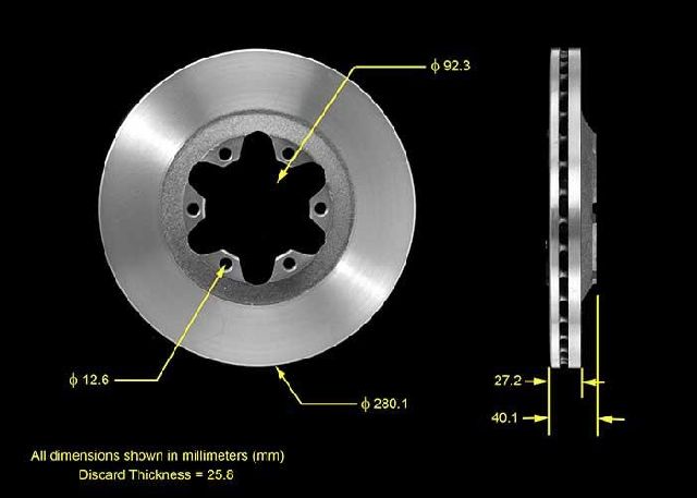 2004-2008 GMC Canyon Disc Brake Rotor - Front (Bendix)