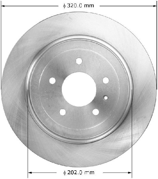 2005-2011 Cadillac STS Disc Brake Rotor - Rear (Bendix)