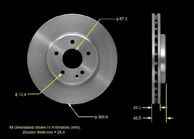 2006-2007 Mercedes-Benz C280 Disc Brake Rotor - Front (Bendix)