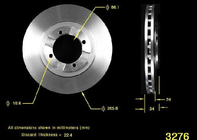 1989-1990 Dodge Colt Disc Brake Rotor - Front (Bendix)