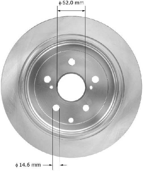 2010-2015 Lexus RX450h Disc Brake Rotor - Rear (Bendix)