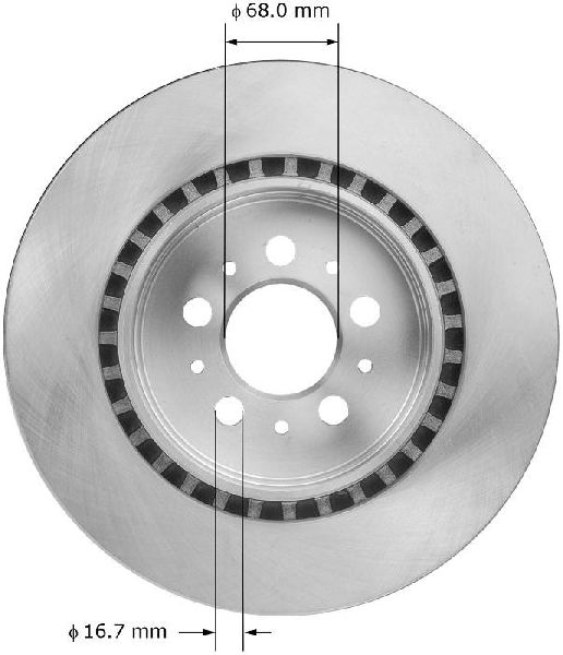 2004-2007 Volvo V70 Disc Brake Rotor - Rear (Bendix)