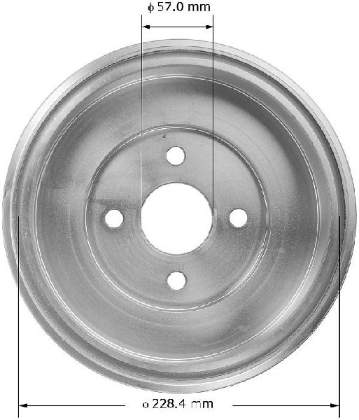 2009-2010 Chevrolet Cobalt Brake Drum - Rear (Bendix)