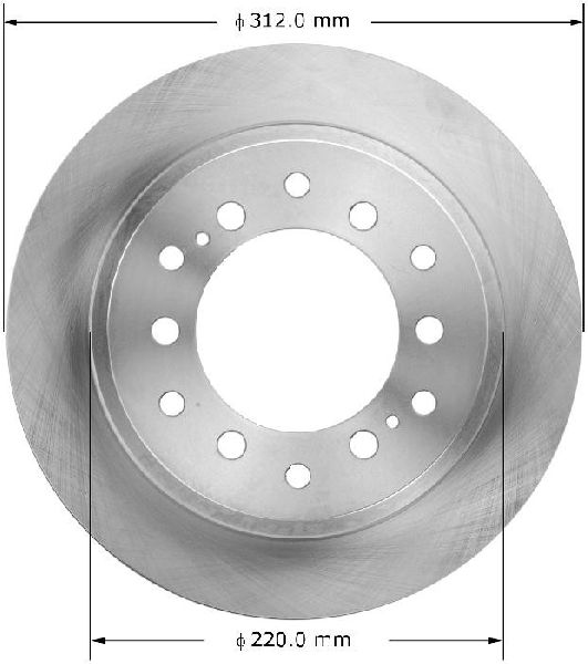2010-2014 Toyota FJ Cruiser Disc Brake Rotor - Rear (Bendix)