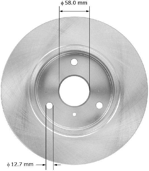 2005-2016 Smart Fortwo Disc Brake Rotor - Front (Bendix)