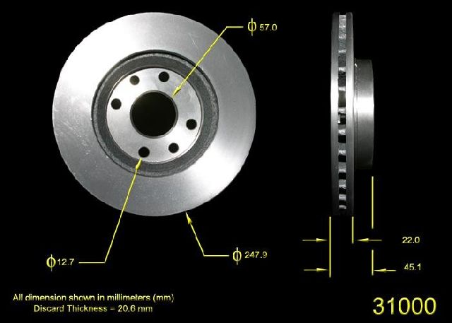 1990-1992 Isuzu Impulse Disc Brake Rotor - Front (Bendix)