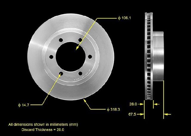 2007 Toyota FJ Cruiser Disc Brake Rotor - Front (Bendix)
