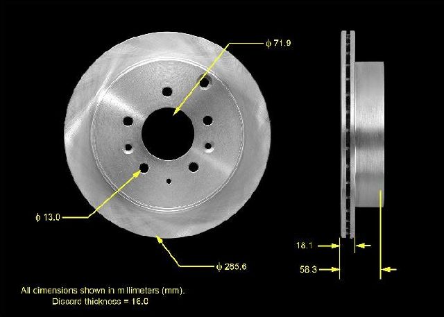 2004-2006 Mazda MPV Disc Brake Rotor - Rear (Bendix)
