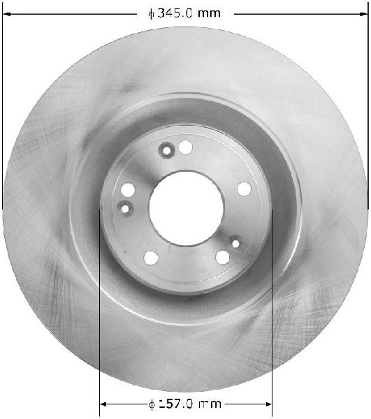 2017 Genesis G80 Disc Brake Rotor - Front (Bendix)