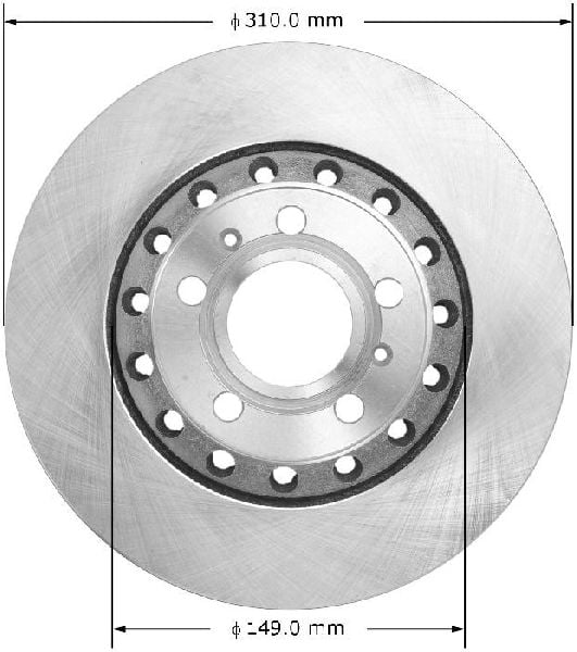 2007 Audi S8 Disc Brake Rotor - Rear (Bendix)