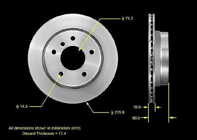 2001-2005 BMW 320i Disc Brake Rotor - Rear (Bendix)