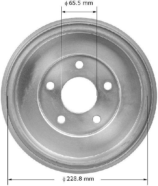 2009-2010 Chevrolet Cobalt Brake Drum - Rear (Bendix)