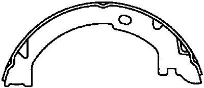 1991-1995 Lincoln Town Car Parking Brake Shoe - Rear (Bendix)