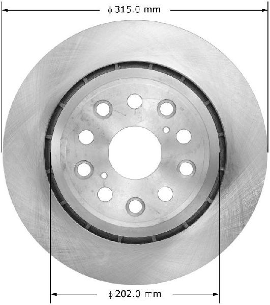 2007-2017 Lexus LS460 Disc Brake Rotor - Rear (Bendix)