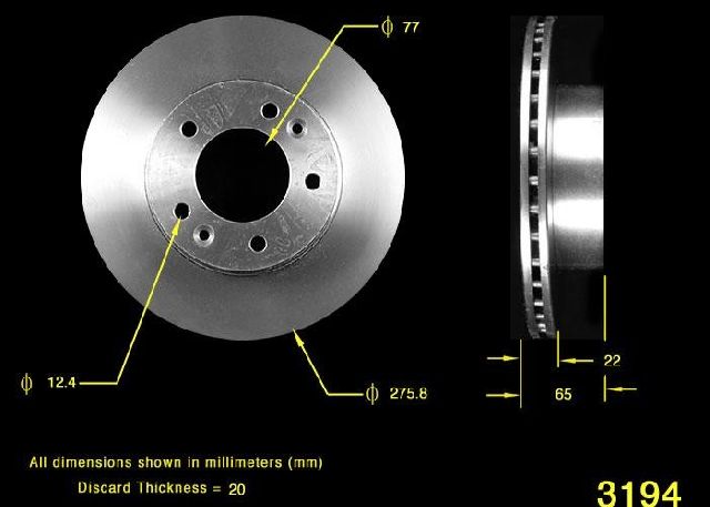 1986-1991 Mazda RX-7 Disc Brake Rotor - Front (Bendix)
