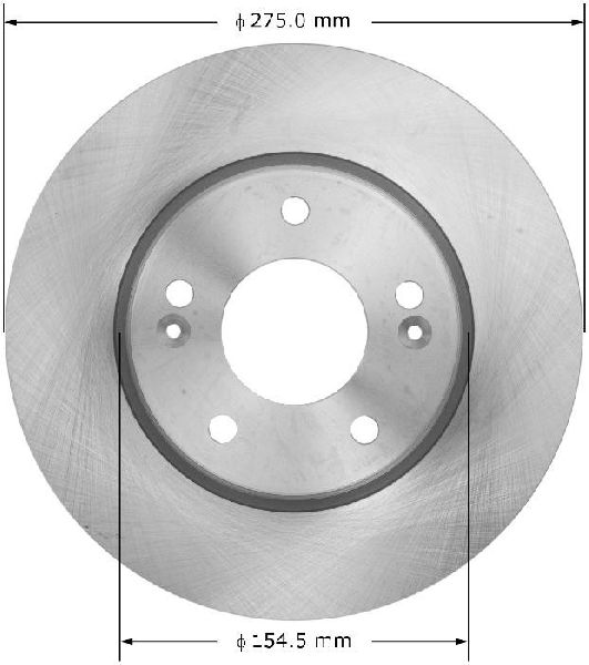 2007-2010 Hyundai Elantra Disc Brake Rotor - Front (Bendix)