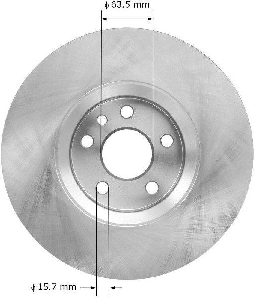 2007-2016 Volvo S80 Disc Brake Rotor - Front (Bendix)