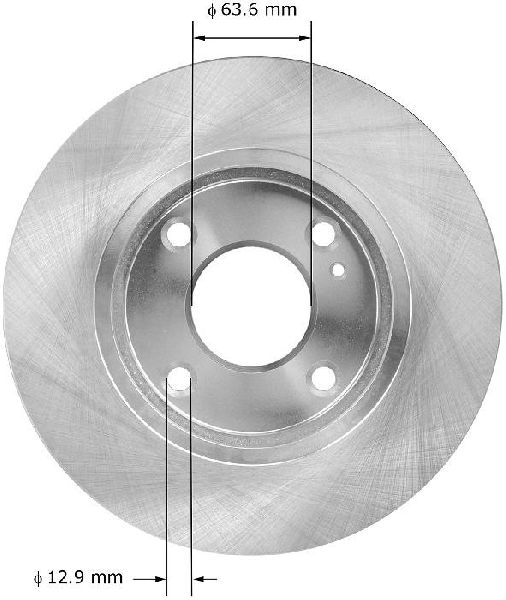 2011-2019 Ford Fiesta Disc Brake Rotor - Front (Bendix)