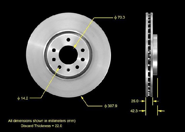 1999-2002 Saab 9-3 Disc Brake Rotor - Front (Bendix)