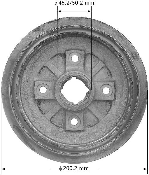 1983-1987 Mazda 626 Brake Drum - Rear (Bendix)