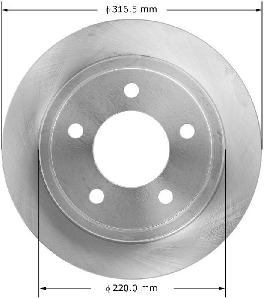 2003 Dodge Ram 1500 Van Disc Brake Rotor - Rear (Bendix)