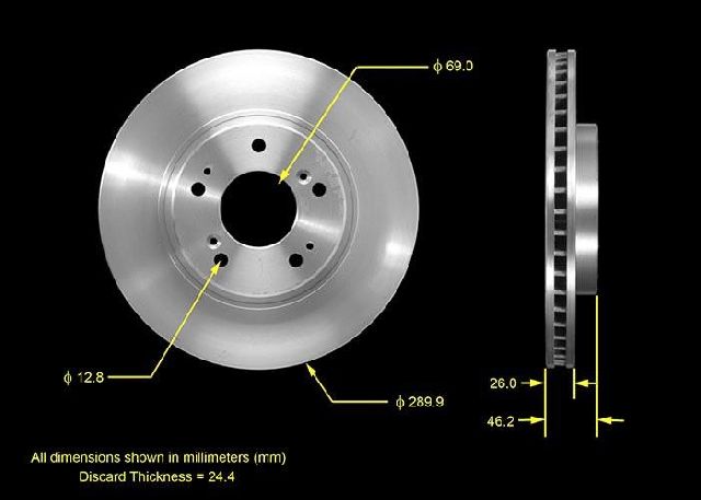 2004-2011 Mitsubishi Endeavor Disc Brake Rotor - Front (Bendix)