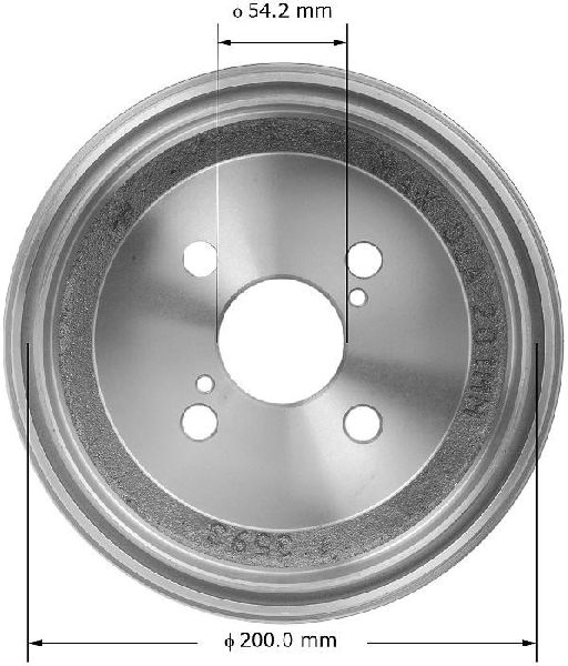1989-1992 Geo Prizm Brake Drum - Rear (Bendix)