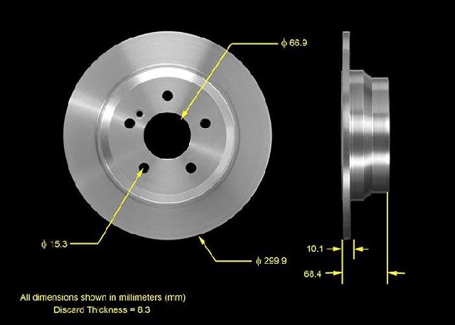 2003-2006 Mercedes-Benz E500 Disc Brake Rotor - Rear (Bendix)