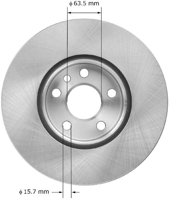 2016, 2015, 2014, 2013, 2012, 2011, 2010, 2009, 2008, 2007 Volvo S80 Disc Brake Rotor
