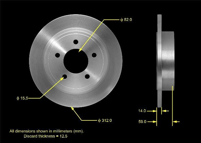 2008, 2007, 2006, 2005, 2004 Chrysler Pacifica Disc Brake Rotor