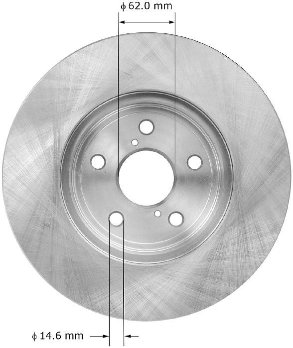 2006, 2005, 2004, 2003, 2002, 2001 Lexus LS430 Disc Brake Rotor
