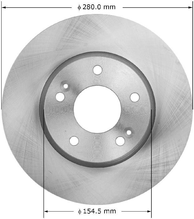 2013, 2012, 2011, 2010 Kia Forte Disc Brake Rotor