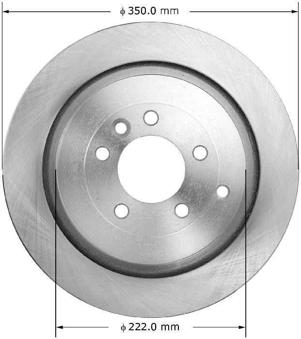 2016, 2015, 2014, 2013, 2012, 2011, 2010 Land Rover LR4 LR3 Disc Brake Rotor