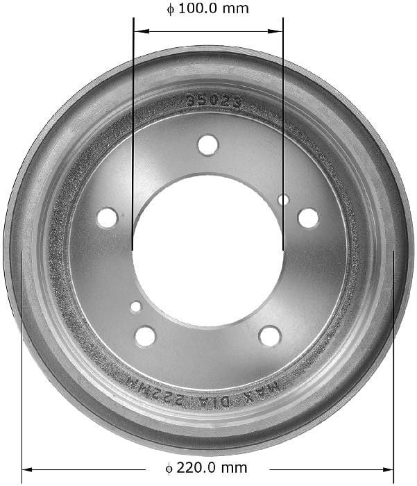 1997, 1996 Geo Tracker Brake Drum