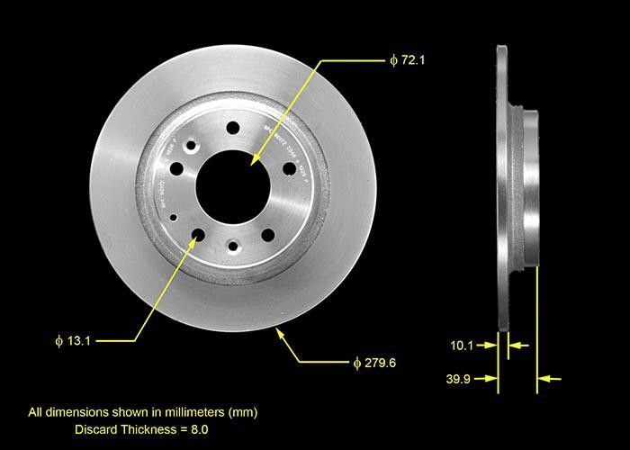 2012, 2011 Ford Fusion Disc Brake Rotor