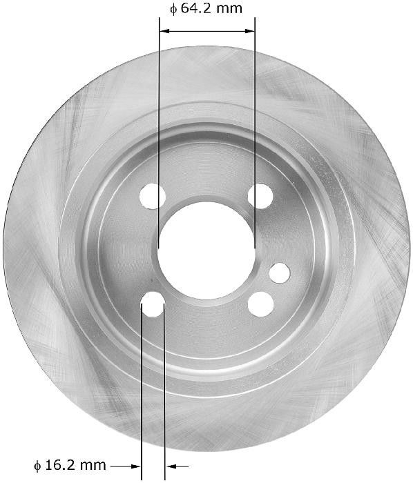 2015, 2014, 2013, 2012, 2011, 2010, 2009, 2008, 2007, 2006 Mini Cooper Disc Brake Rotor