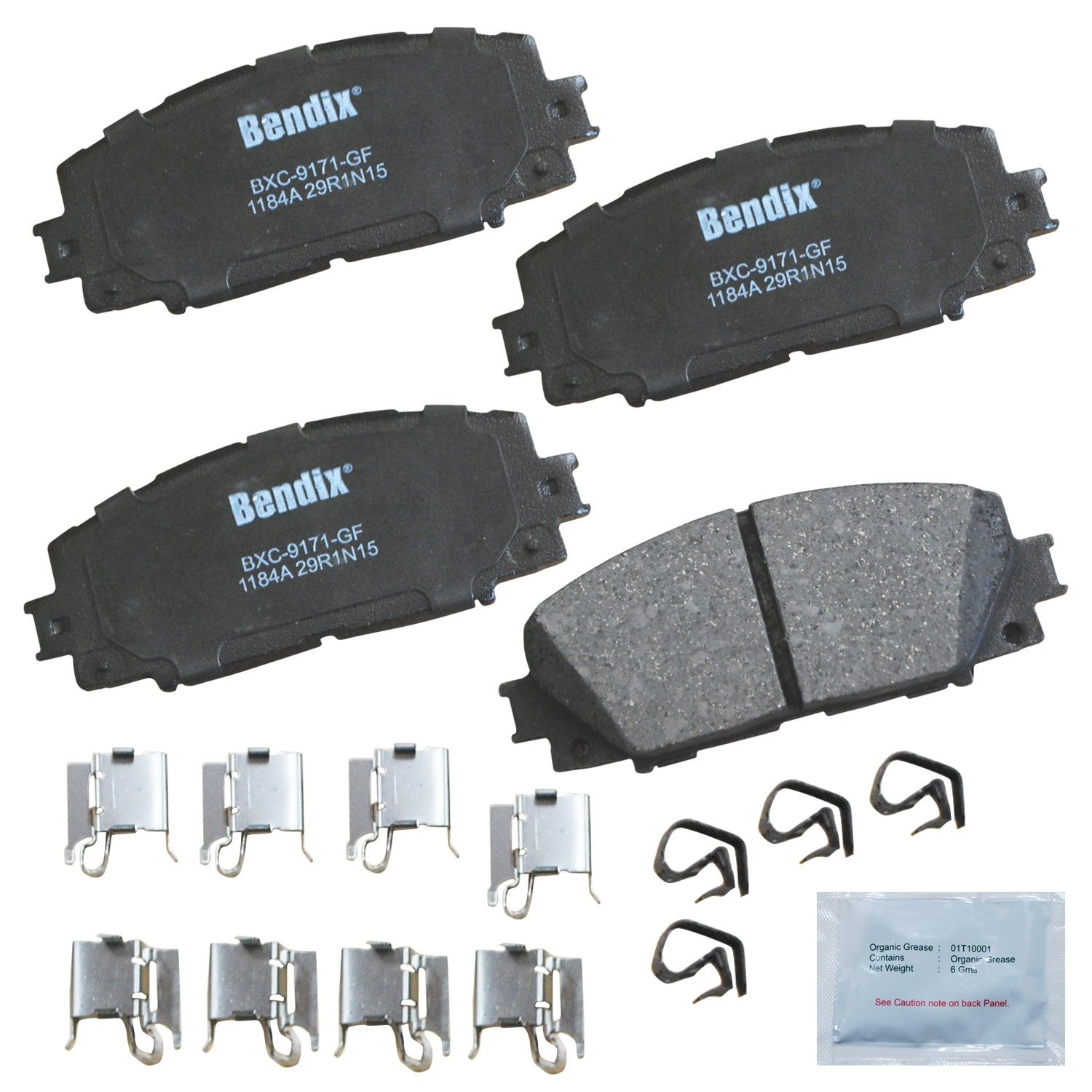 2022, 2021, 2020, 2019, 2018, 2017, 2016, 2015, 2014, 2013, 2012, 2011, 2010 Toyota Prius Disc Brake Pad Set