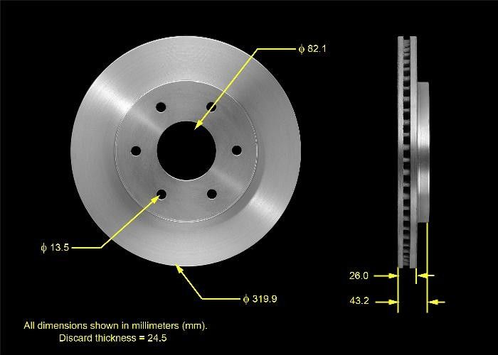 2005, 2004 INFINITI QX56 Disc Brake Rotor