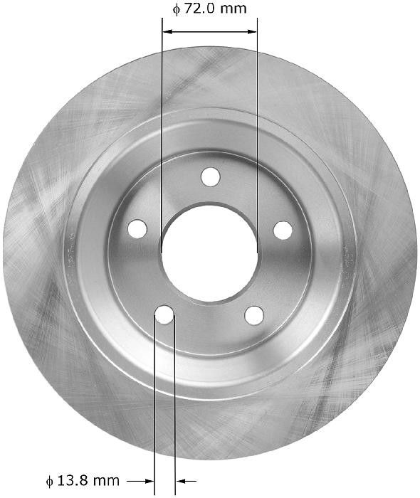 2015, 2014, 2013, 2012, 2011, 2010, 2009, 2008, 2007, 2006 Mazda 5 Disc Brake Rotor