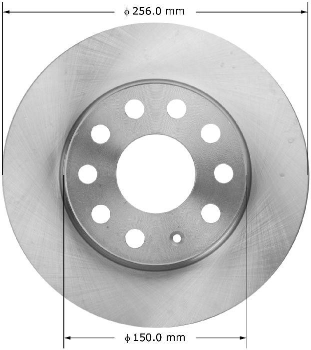 2009, 2008, 2007, 2006 Volkswagen Rabbit Disc Brake Rotor