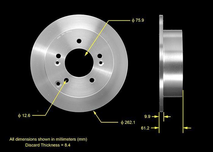 2010, 2009, 2008, 2007, 2006 Kia Optima Disc Brake Rotor